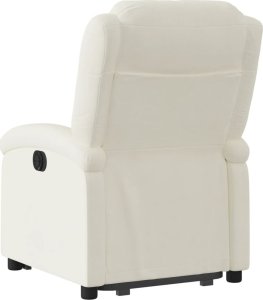 vidaXL vidaXL Elektryczny, podnoszony fotel rozkładany, kremowy, aksamit 4