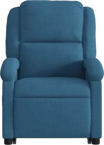 vidaXL vidaXL Rozkładany fotel masujący, podnoszony, niebieski, aksamitny 8