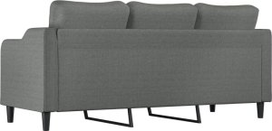 vidaXL vidaXL Sofa 3-osobowa, ciemnoszara, 180 cm, tapicerowana tkaniną 5