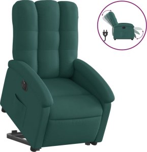 vidaXL vidaXL Podnoszony fotel masujący, elektryczny, rozkładany, zielony 2