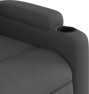 vidaXL Podnoszony fotel masujący, rozkładany, ciemnoszary, tkanina 11