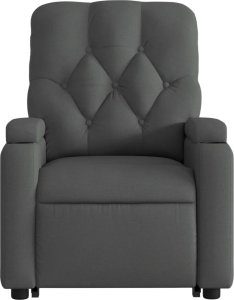 vidaXL Podnoszony fotel masujący, rozkładany, ciemnoszary, tkanina 9