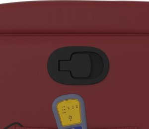 vidaXL Podnoszony fotel masujący, rozkładany, winna czerwień 11