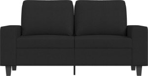 vidaXL Sofa 2-osobowa, czarna, 120 cm, tapicerowana tkaniną 3