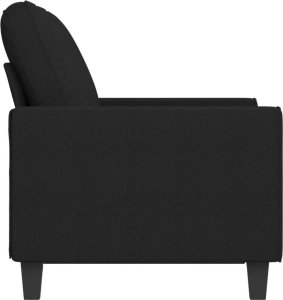 vidaXL Sofa 2-osobowa, czarna, 120 cm, tapicerowana tkaniną 4