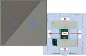 Art SMART WYŁĄCZNIK ŚWIATŁA WIFI podwójny szary ART oem 3