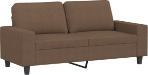 vidaXL vidaXL Sofa 2-osobowa, brązowa, 140 cm, tapicerowana tkaniną 2