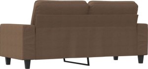 vidaXL vidaXL Sofa 2-osobowa, brązowa, 140 cm, tapicerowana tkaniną 5