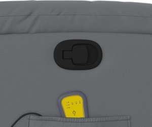 vidaXL Rozkładany fotel masujący, szary, obity sztuczną skórą 10