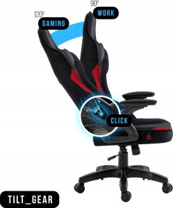 Fotel Kraken FOTEL GRACZA KRAKEN JUPITER CZERWONY MATERIAŁ 16