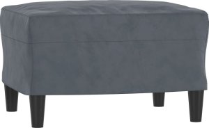 vidaXL 3-osobowa sofa z podnóżkiem, ciemnoszary, 180 cm, aksamit 5
