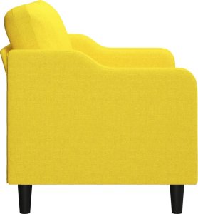 vidaXL vidaXL Sofa 2-osobowa, jasnożółta, 140 cm, tapicerowana tkaniną 4