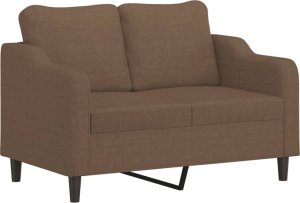 vidaXL vidaXL 2-osobowa sofa z poduszkami, brązowa, 120 cm, tkanina 4