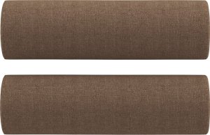 vidaXL vidaXL 2-osobowa sofa z poduszkami, brązowa, 120 cm, tkanina 5