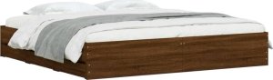 vidaXL vidaXL Rama łóżka z szufladami, brązowy dąb, 180x200 cm 3