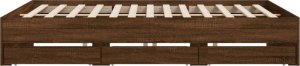 vidaXL vidaXL Rama łóżka z szufladami, brązowy dąb, 180x200 cm 7