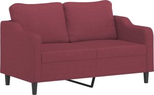 vidaXL vidaXL Sofa 2-osobowa, winna czerwień, 140 cm, tapicerowana tkaniną 2