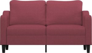 vidaXL vidaXL Sofa 2-osobowa, winna czerwień, 140 cm, tapicerowana tkaniną 3