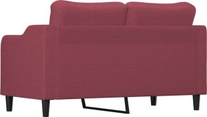 vidaXL vidaXL Sofa 2-osobowa, winna czerwień, 140 cm, tapicerowana tkaniną 5