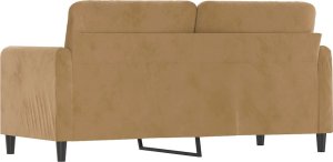 vidaXL Sofa 2-osobowa, brązowa, 140 cm, tapicerowana aksamitem 5