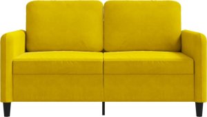 Triton Sofa 2-osobowa, żółta, 120 cm, tapicerowana aksamitem 4