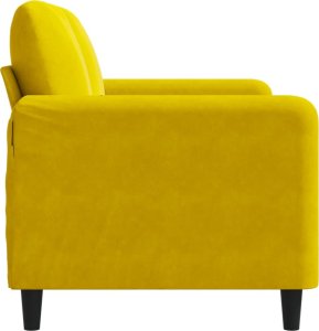 Triton Sofa 2-osobowa, żółta, 120 cm, tapicerowana aksamitem 5