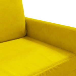 Triton Sofa 2-osobowa, żółta, 120 cm, tapicerowana aksamitem 7