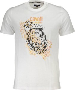 Cavalli Class T-SHIRT MĘSKI Z KRÓTKIM RĘKAWEM KLASY CAVALLI BIAŁY 2XL 1