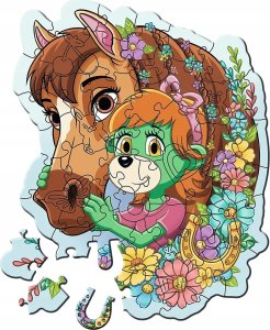 Trefl Puzzle drewniane Wesoła Rodzina Treflików 50 elementów (20259) 2