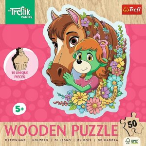 Trefl Puzzle drewniane Wesoła Rodzina Treflików 50 elementów (20259) 3