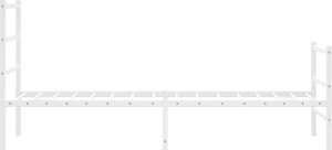vidaXL Metalowa rama łóżka z wezgłowiem i zanóżkiem, biała, 75x190 cm 6