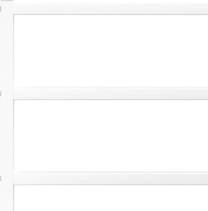 vidaXL Metalowa rama łóżka z wezgłowiem, biała, 80x200 cm 8