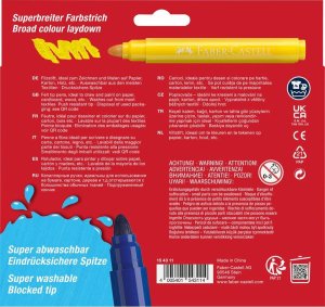 Teka Flamastry Jumbo Zamek 12 kolorów FABER CASTELL 3