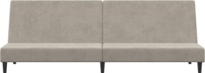 vidaXL vidaXL 2-osobowa kanapa, jasnoszara, tapicerowana aksamitem 5