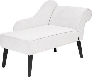 Beliani Szezlong prawostronny biały BIARRITZ 3