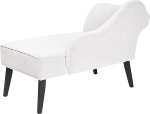 Beliani Szezlong lewostronny biały BIARRITZ 4