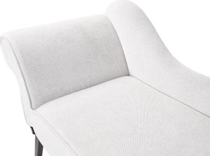 Beliani Szezlong lewostronny biały BIARRITZ 6