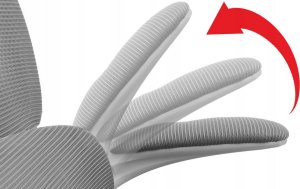 Krzesło biurowe kontrast Fotel biurowy ergonomiczny obrotowy regulowany szary 11