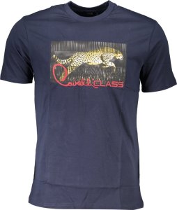 Cavalli Class NIEBIESKI T-SHIRT MĘSKI Z KRÓTKIM RĘKAWEM KLASY CAVALLI M 1