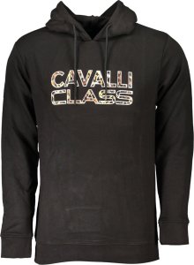 Cavalli Class CZARNA BLUZA MĘSKA Z ZAMKIEM KLASY CAVALLI L 1