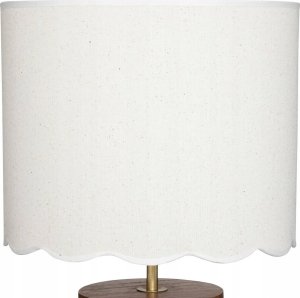 Lampa stołowa Atmosphera Lampa stołowa z białym abażurem VANIA, drewniana podstawa, Ø 28 cm 5