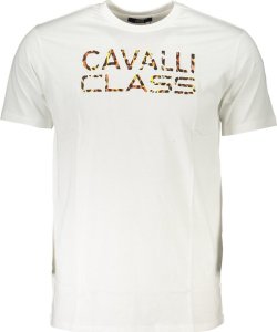 Cavalli Class T-SHIRT MĘSKI Z KRÓTKIM RĘKAWEM KLASY CAVALLI BIAŁY 2XL 1