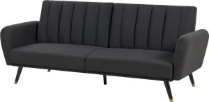 Beliani Sofa rozkładana czarna VIMMERBY 3