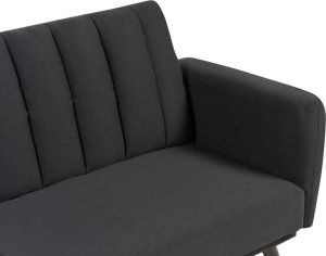 Beliani Sofa rozkładana czarna VIMMERBY 8