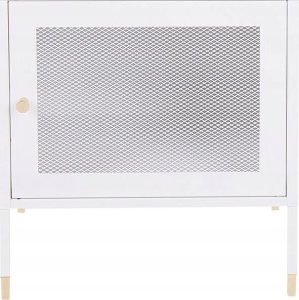 Beliani Szafka nocna metalowa biała OSSETT 4