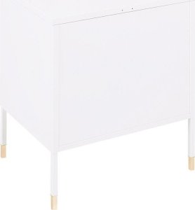 Beliani Szafka nocna metalowa biała OSSETT 6