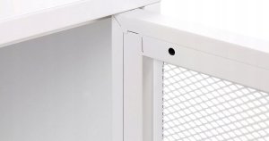 Beliani Szafka nocna metalowa biała OSSETT 7