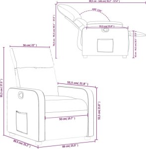 vidaXL Fotel rozkładany, kremowy, obity tkaniną 11