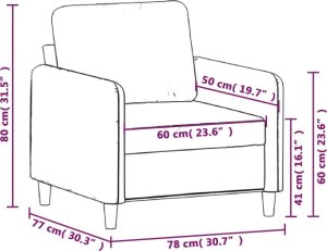 vidaXL Fotel, ciemnozielony, 60 cm, obity aksamitem 8