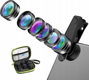 Apexel Zestaw obiektywów do telefonu APEXEL APL-DG6V2 6w1 uniwersalne 6